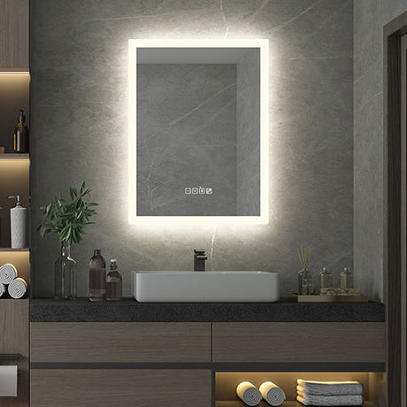 Prior Creek Evanston 20″ x 28″ LED Mirror with Bluetooth Prior Creek Lighted Mirror Dongguan Jitai Electronic Technology Co.,
