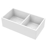 33" Fireclay Farm Double Bowl 60/40 Split Sink