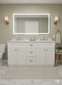 Prior Creek Jackson 60" Shaker Vanity 60" Vanity JP Mathis LLC White