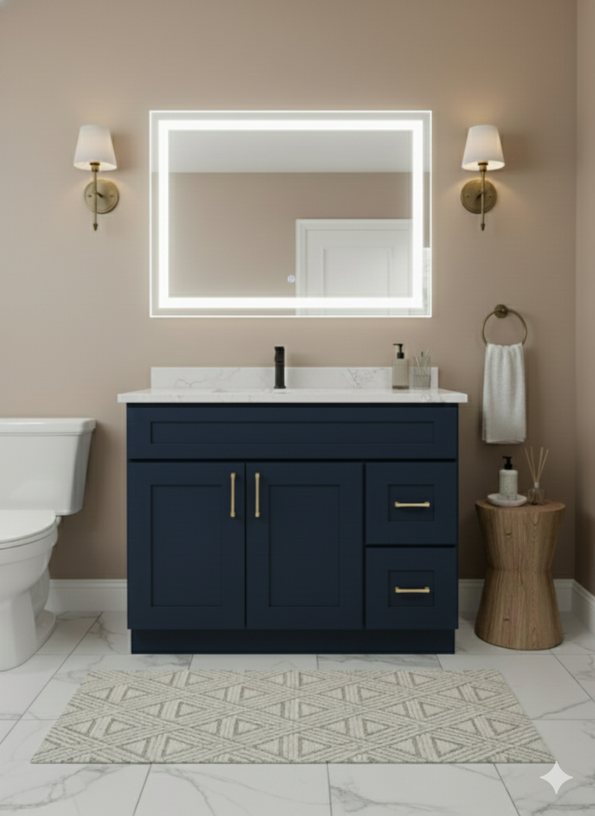 Prior Creek Jackson 42" Shaker Vanity 42" Vanity JP Mathis LLC Naval Blue