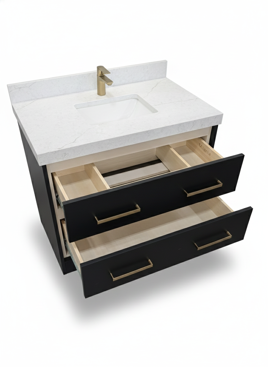 Prior Creek Matte Black Hanging Vanity 24" Vanity ProCraft Chicago 24x22