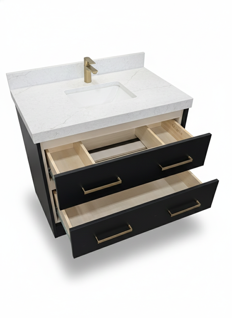 Prior Creek Matte Black Hanging Vanity 24" Vanity ProCraft Chicago 24x22