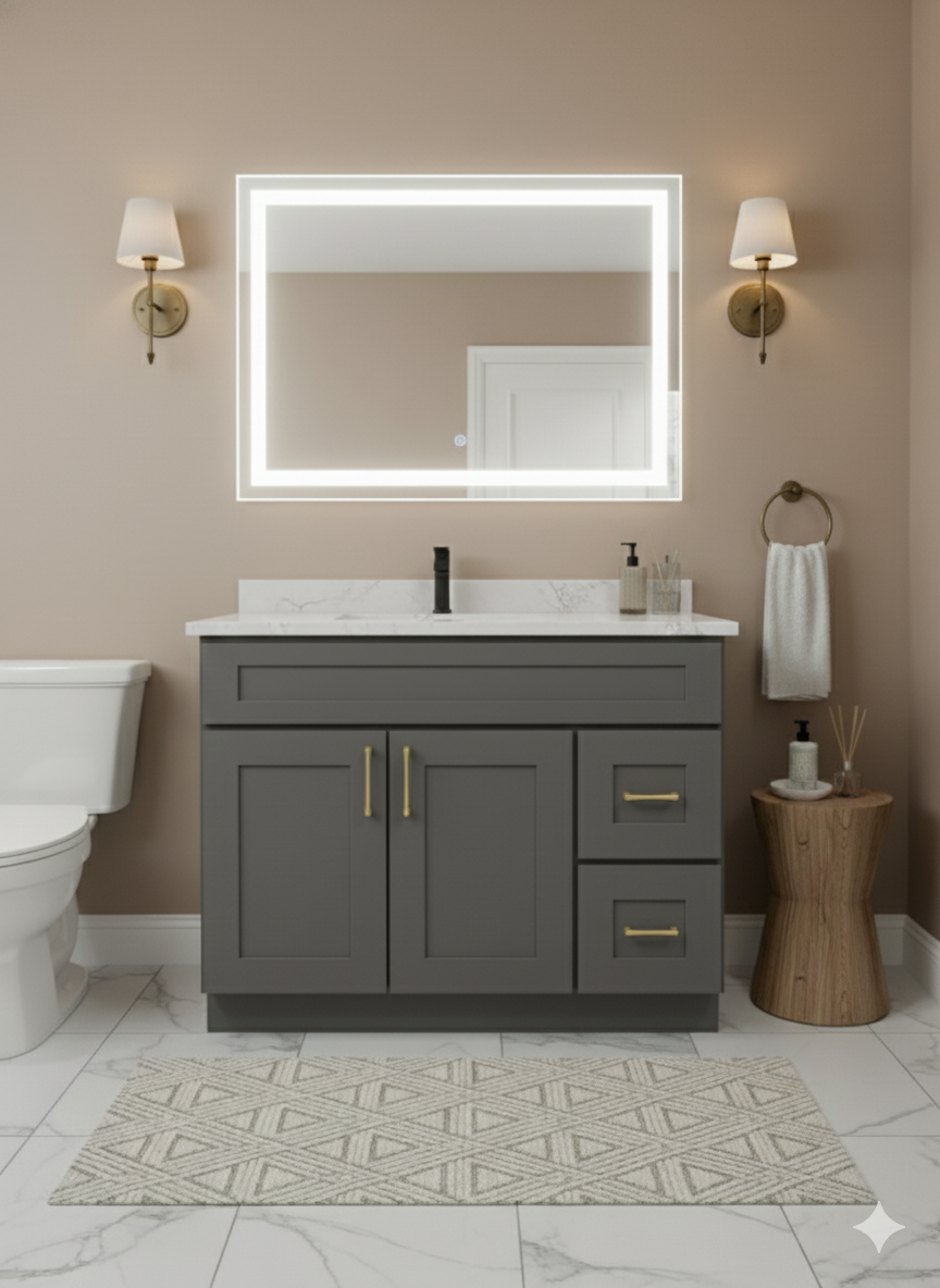 Prior Creek Jackson 42" Shaker Vanity 42" Vanity JP Mathis LLC Iron Grey