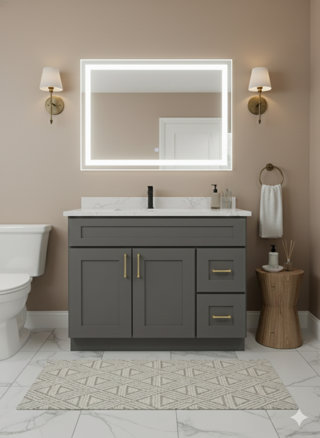 Prior Creek Jackson 42" Shaker Vanity 42" Vanity JP Mathis LLC Iron Grey