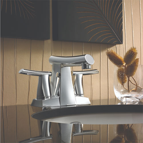 American Standard Green Tea 4" Centerset Pull-Out Bathroom Faucet in Chrome