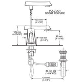 American Standard Green Tea 4" Centerset Pull-Out Bathroom Faucet in Chrome