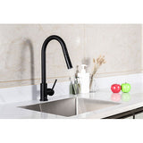 Prior Creek Lakeview Single Handle Pull-down Kitchen Faucet in Matte Black