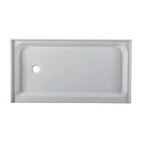 Prior Creek 60″ x 32″ Left Hand Drain Shower Base in White
