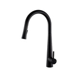 Prior Creek Oak Park Single Handle Pull-down Kitchen Faucet in Matte Black