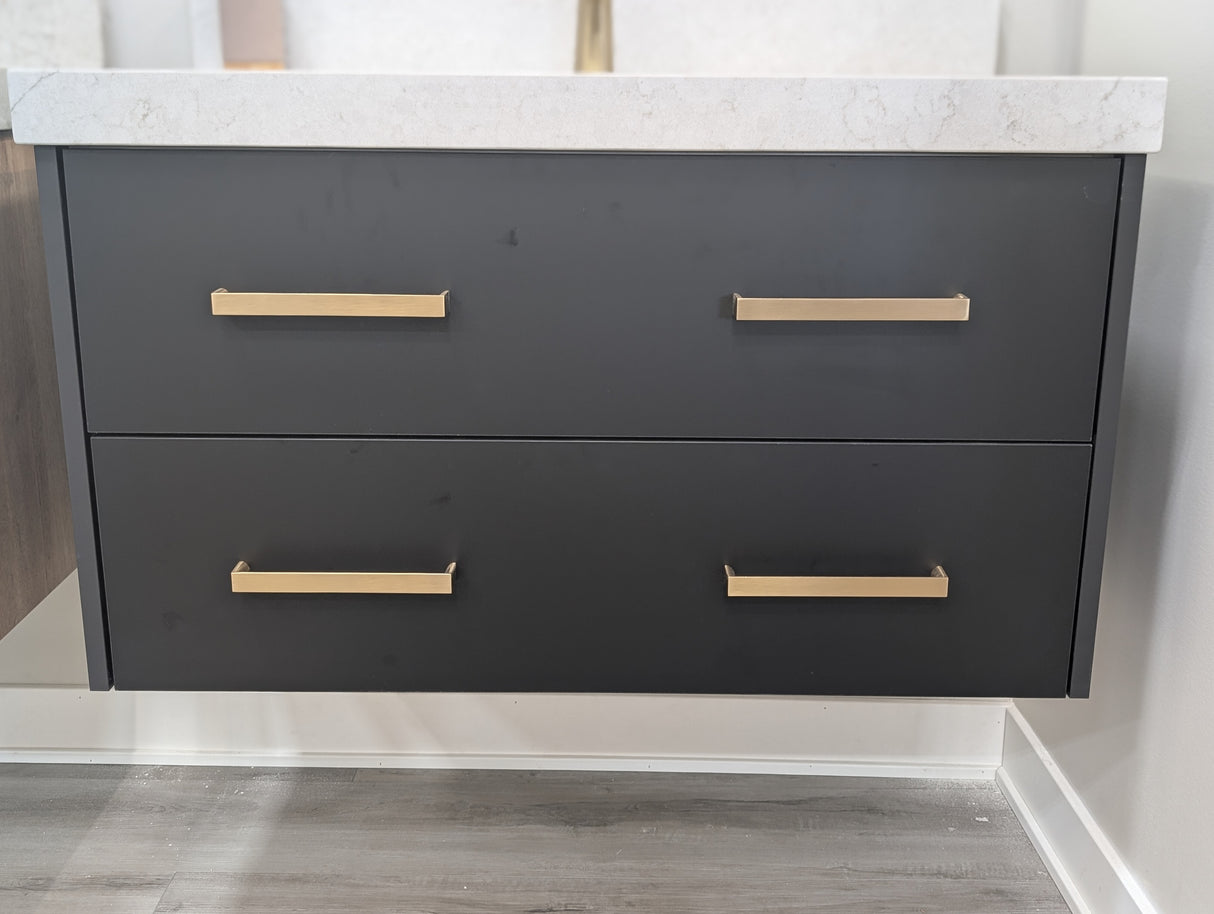 Prior Creek Matte Black Hanging Vanity