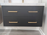 Prior Creek Matte Black Hanging Vanity