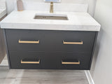 Prior Creek Matte Black Hanging Vanity