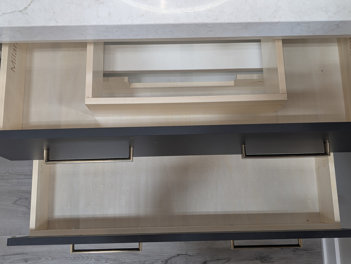 Prior Creek Matte Black Hanging Vanity