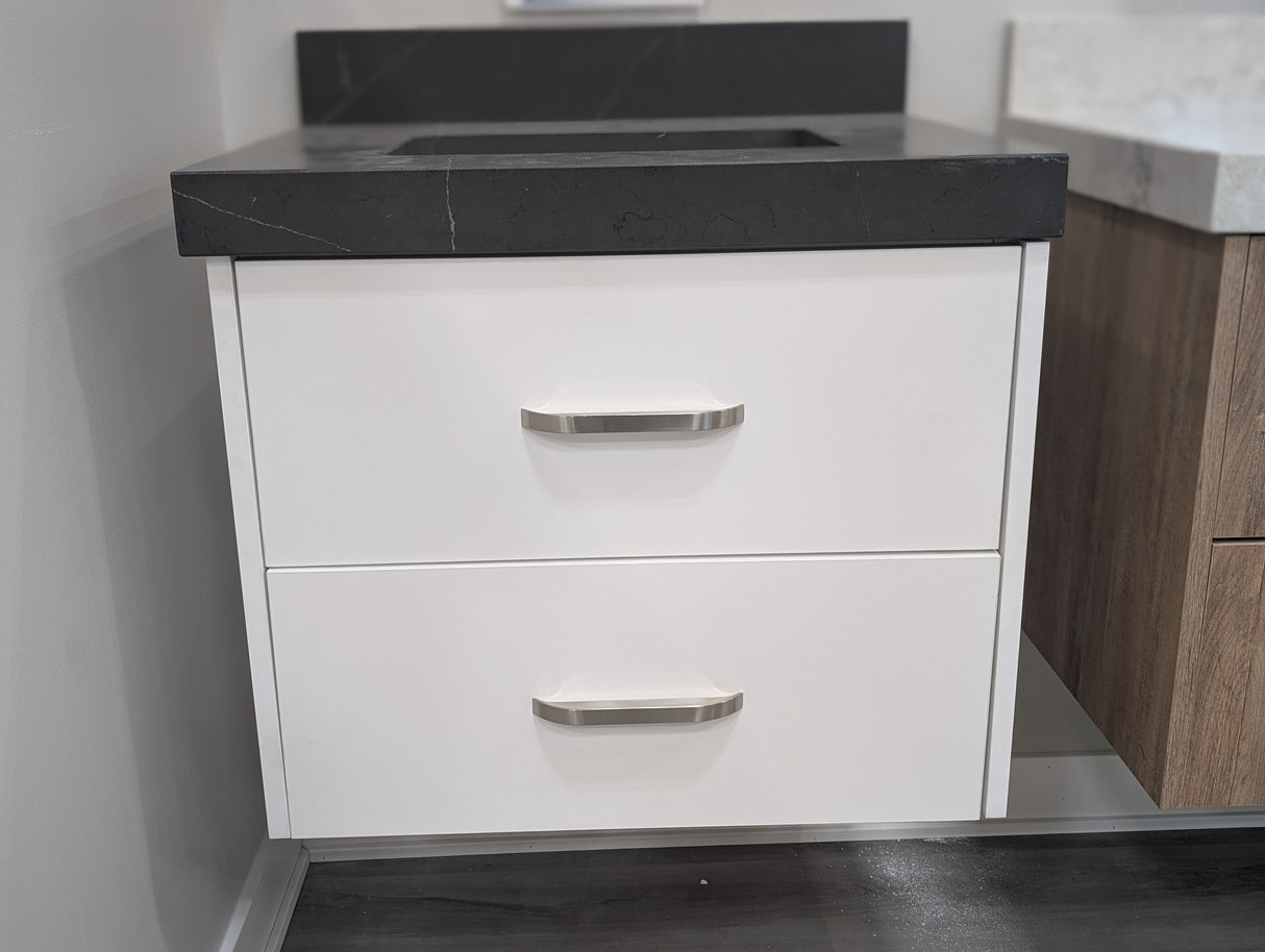 Matte White Hanging Vanity