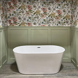 Prior Creek 59″ Small Oval Acrylic Freestanding Bathtub in White