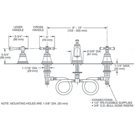 DXV Randall Widespread Bathroom Faucet in Chrome DXV by American Standard
