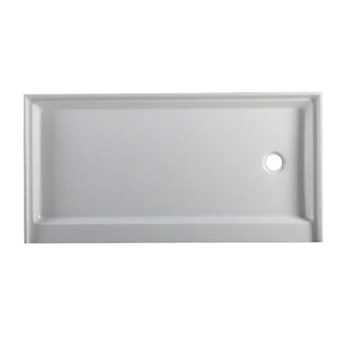 Prior Creek 60" x 30" Right Hand Drain Shower Base in White