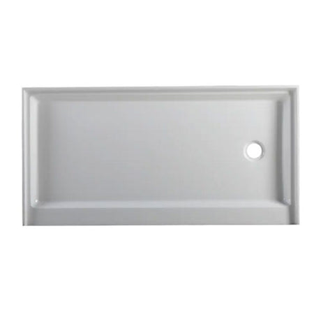 Prior Creek 60" x 30" Right Hand Drain Shower Base in White Shower Base Ningbo Waltmal Sanitary Wares Co., LTD