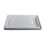 Prior Creek 60″ x 32″ Right Hand Drain Shower Base in White