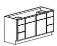 60" Vanity With Drawers on Both Sides Builder Supply Outlet 6 Drawers Single Bowl