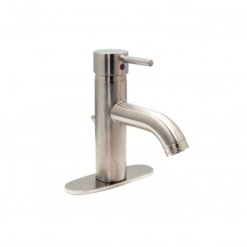 Huntington Brass Euro 4″ Spread Single Handle Faucet in Satin Nickel