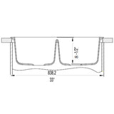 Blanco Merkur Silgranit Double Bowl Dual Mount Sink in Metallic Gray