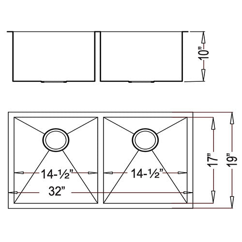 Bowie Double Radial 15g Sink