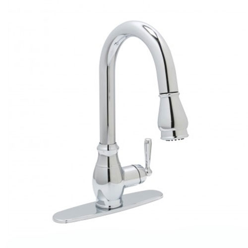 Isabelle Single Handle Pull-down Sprayer Kitchen Faucet in Chrome Huntington Brass