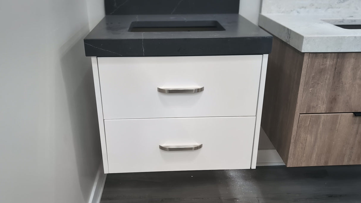 Matte White Hanging Vanity