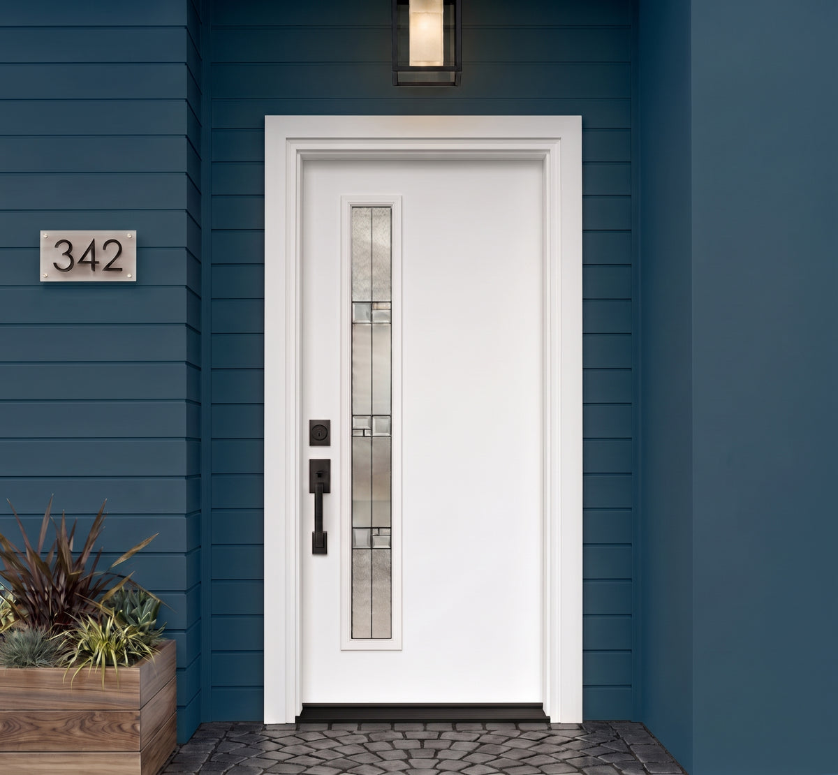 Prism Narrow Lite Fiberglass Pre-Hung Door Exterior Pre-Hung Builder Supply Outlet