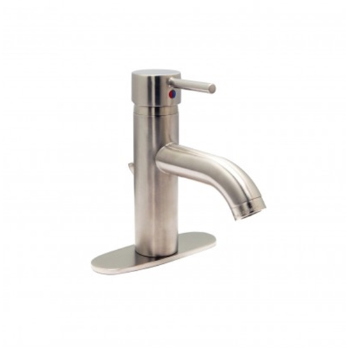euro 4" single handle satin nickel faucet