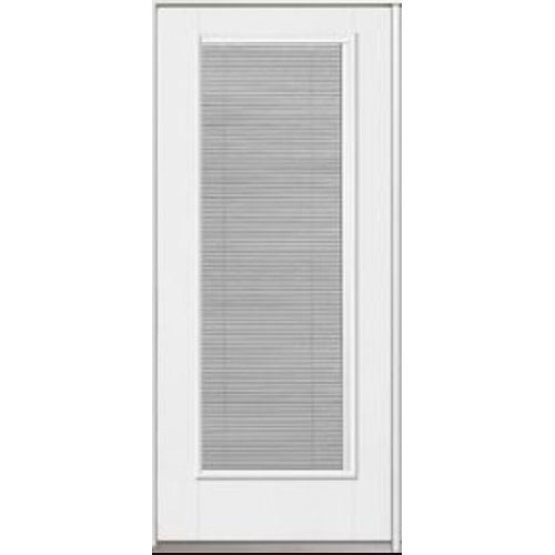 exterior full lite door with blinds