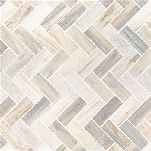 12 x 12 Angora Herringbone Mosaic Tile - Builder Supply Outlet
