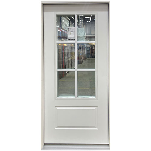 exterior 6 lite white door