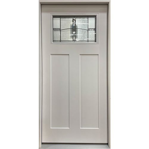 exterior white craftsman door