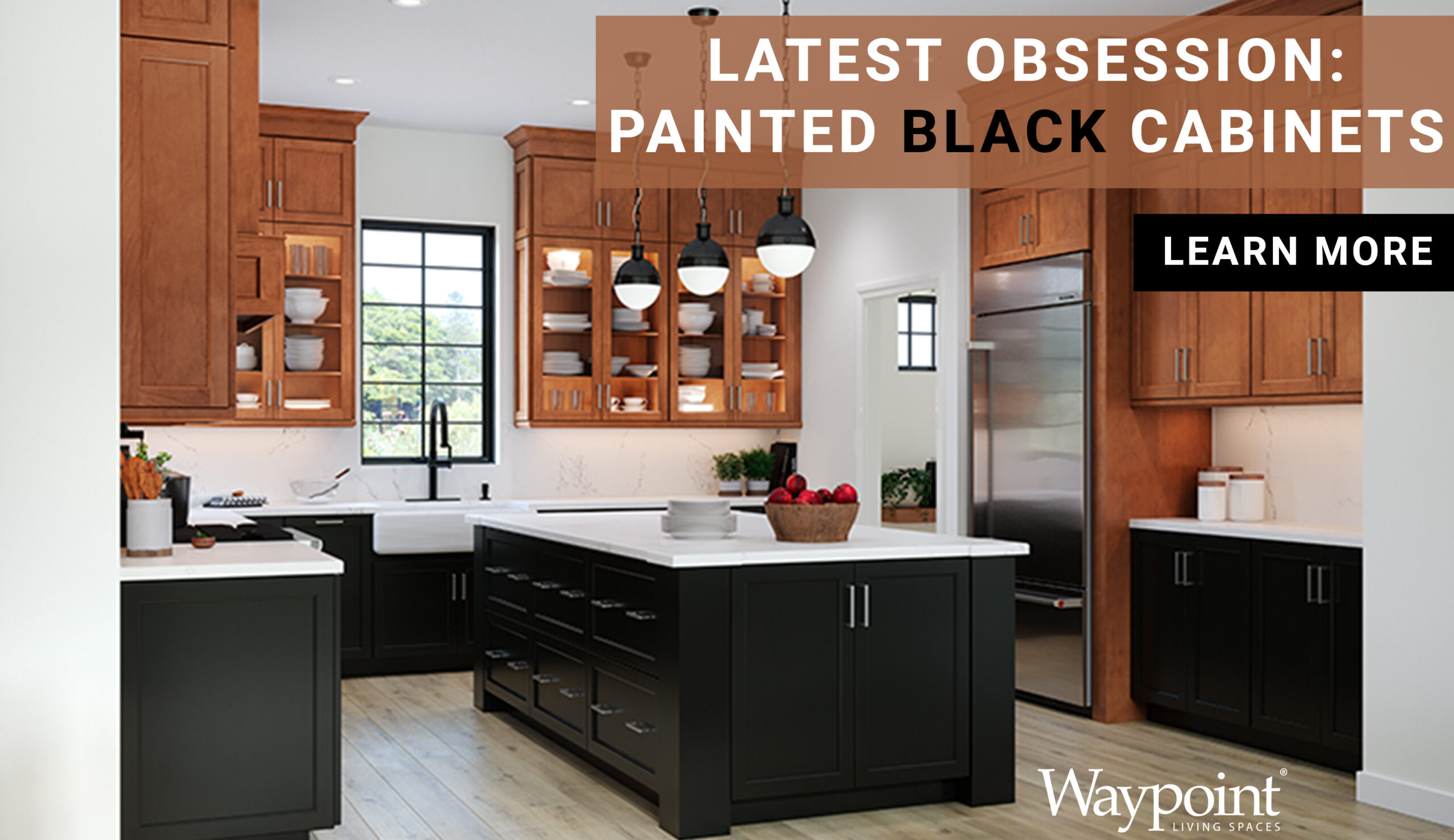 painted black cabinetry, shaker black cabinets, two toned kitchen cabinets