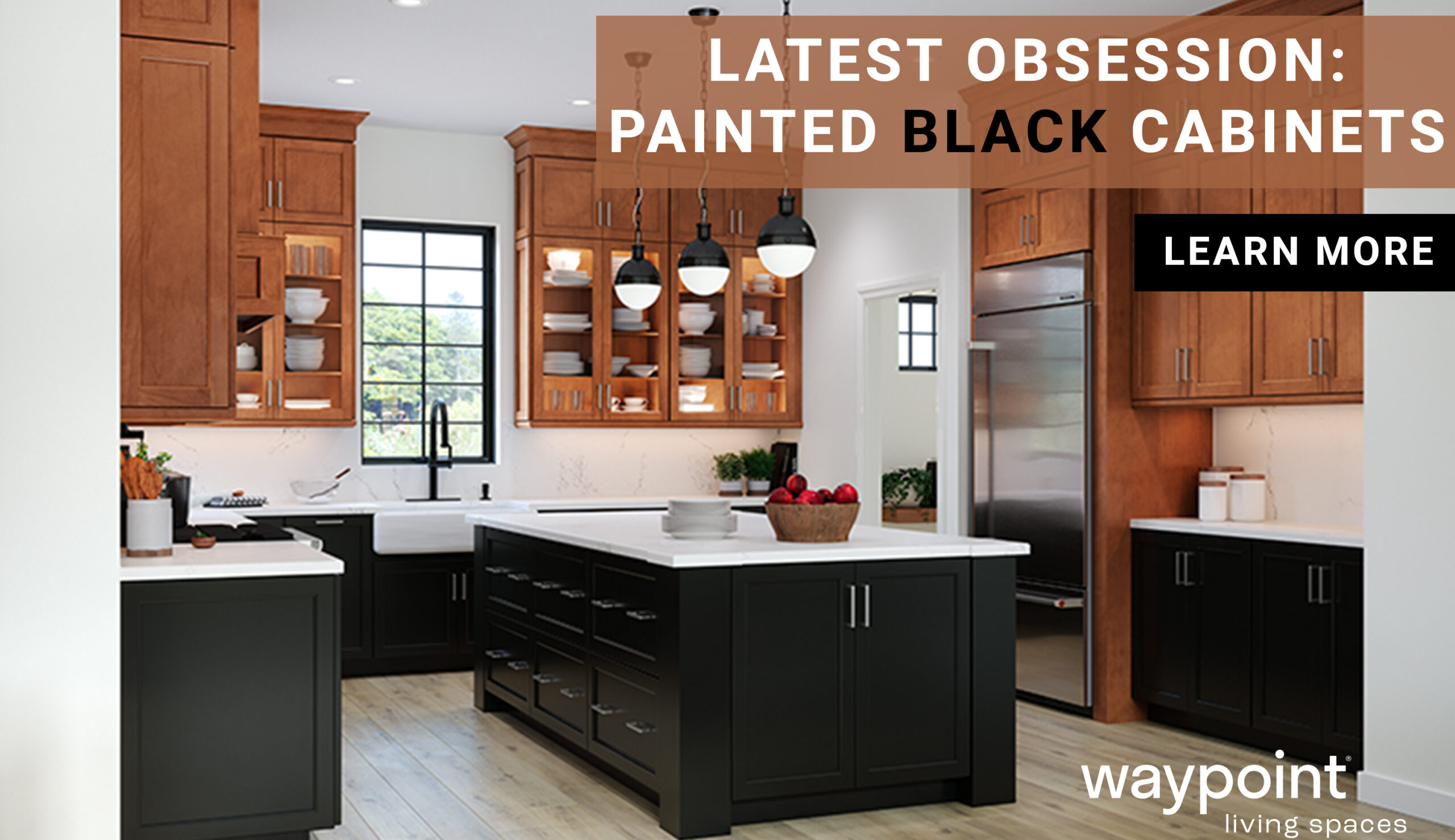 painted black cabinetry, shaker black cabinets, two toned kitchen cabinets