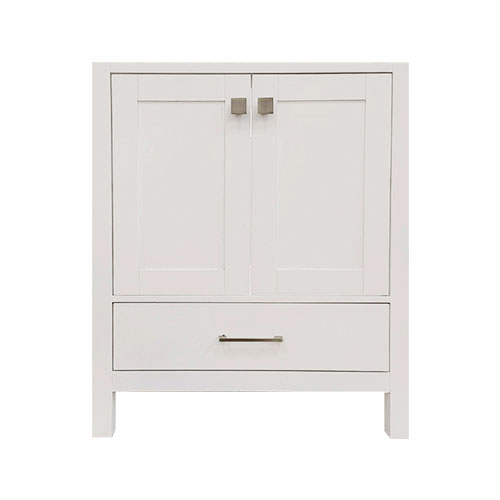 30" white abbey vanity front image