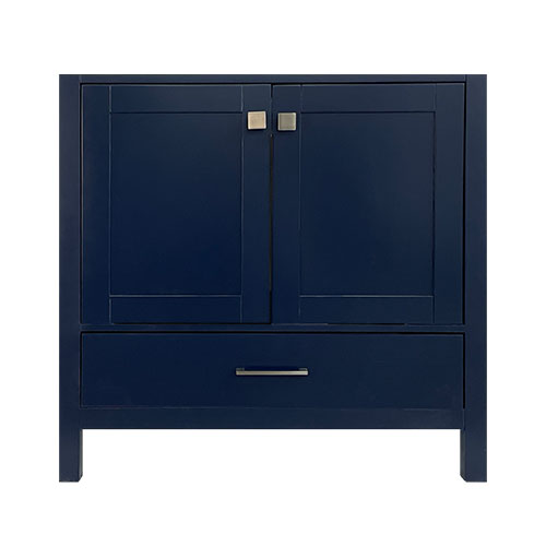 36" navy abbey vanity front image