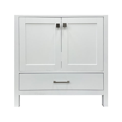 36" white abbey vanity front image