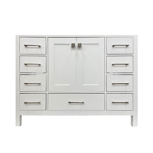 48" white abbey vanity front image