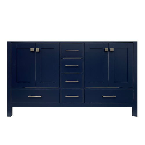 60" navy abbey vanity front image