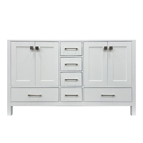 60" white abbey vanity front image