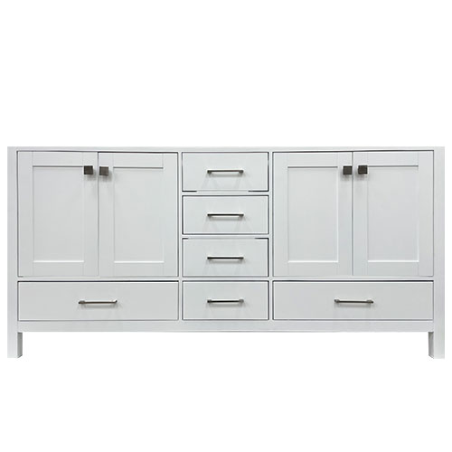 72" white abbey vanity front image