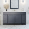 Prior Creek Kinzie 60" Shaker Vanity in Navy Blue