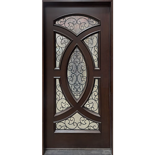 deco single exterior dark walnut marquis door