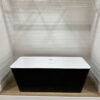 Prior Creek 67" Large Rectangular Acrylic Freestanding Bathtub in Black