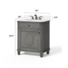 Whitney 30″ Vanity in Antique Grey - Image 3