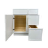 Prior Creek 30" Edgeline Shaker Right Drawer Vanity in White - Image 3