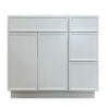 Prior Creek 36" Edgeline Shaker Right Drawer Vanity in White - Image 2